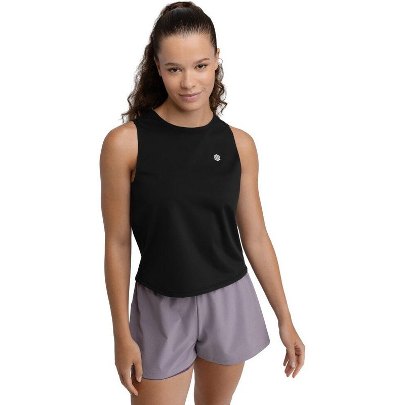 Women Hiking 's trail running tank top Volt Black Black