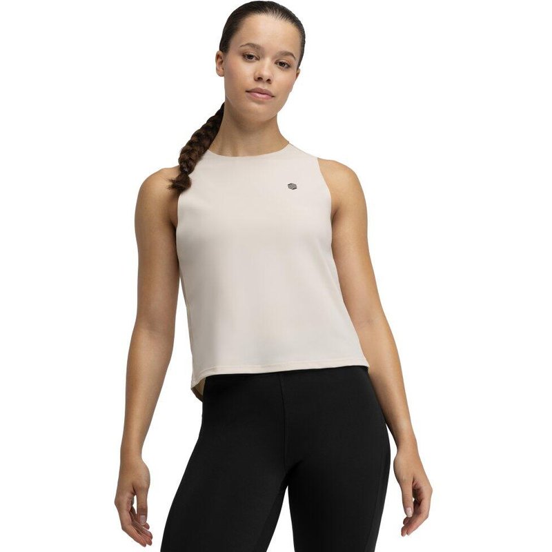 Women Hiking 's trail running tank top Volt Stone Beige