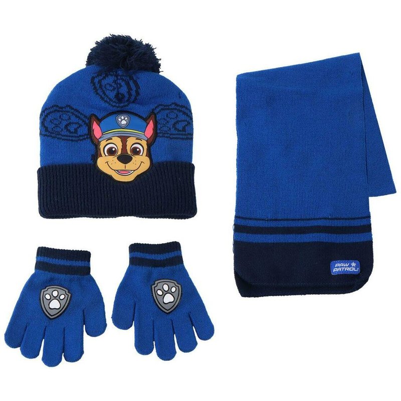 Mütze, Schal und Handschuhe PAW PATROL Blau