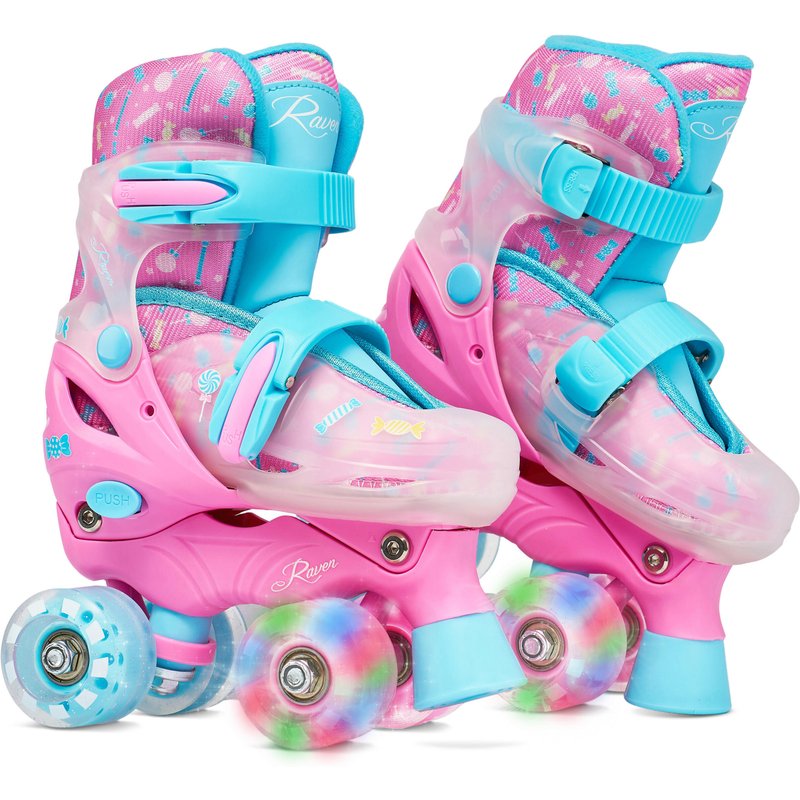 Verstellbare Rollschuhe Caramell LED-Rollen