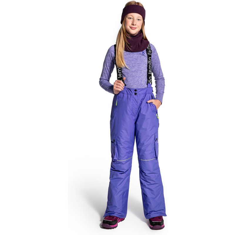 Mädchen Skihose mit Trägern warm ZL4 violett