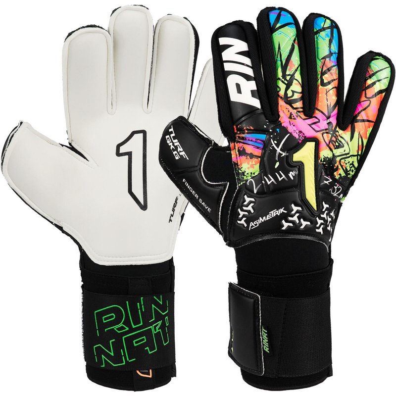 Torwarthandschuhe Rinat Kinder Asimetrik Spine Kunstrasen Fingerprotektoren