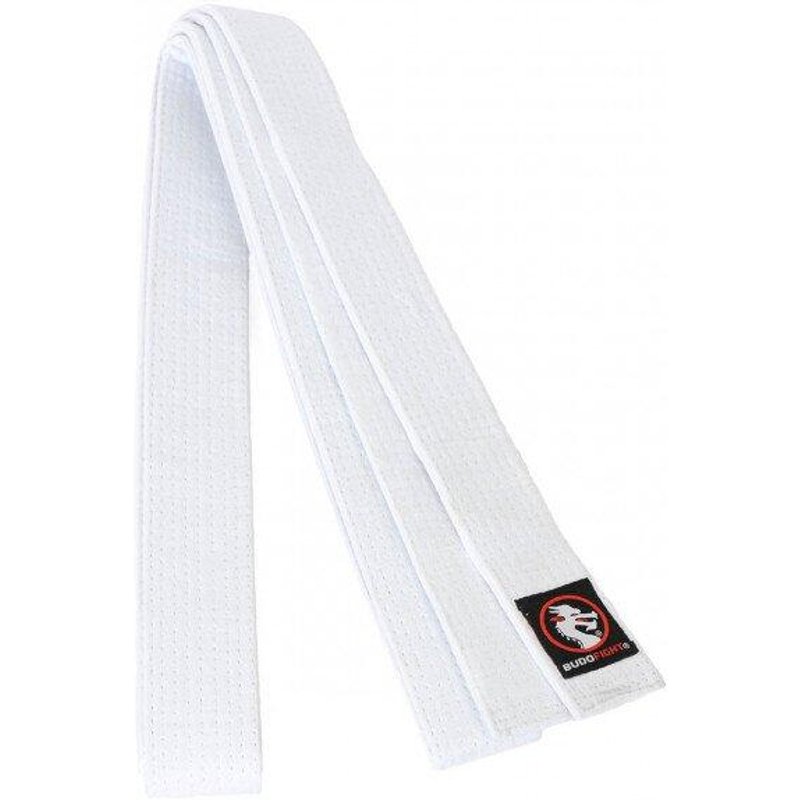Weiße gestickte Judo-Gürtel