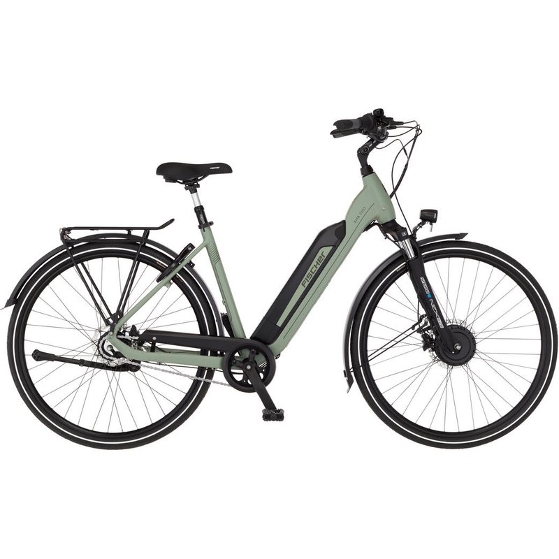 FISCHER City E-Bike CITA 2403 ACTIVE - grün, 28 Zoll, RH 50 cm, 459 Wh