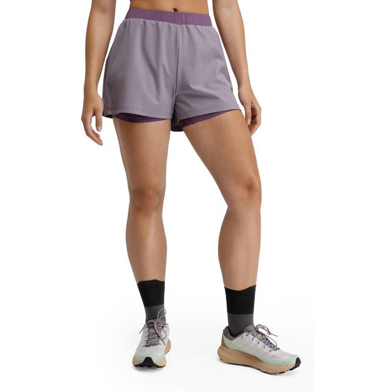 Women Hiking ’s 2-in-1 trail running shorts Araroa Lilac Purple