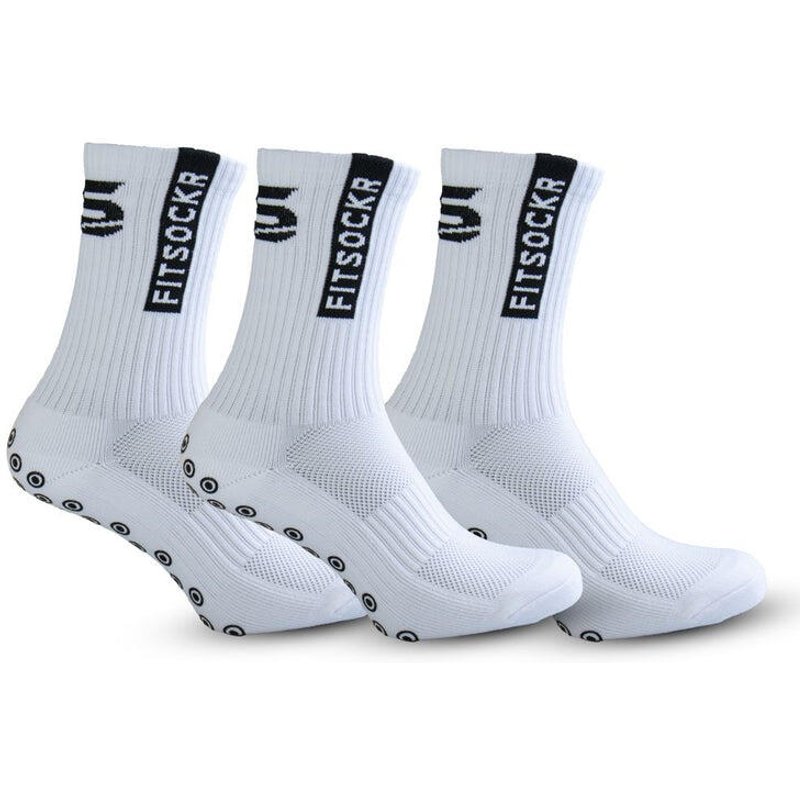 Sparpaket 3 Paar FitSockr Gripsocken - Weiß