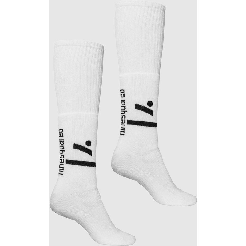 Hohe Volleyballsocken “Jump Spin” (2 Paar) – schwarzes Logo (40/43)