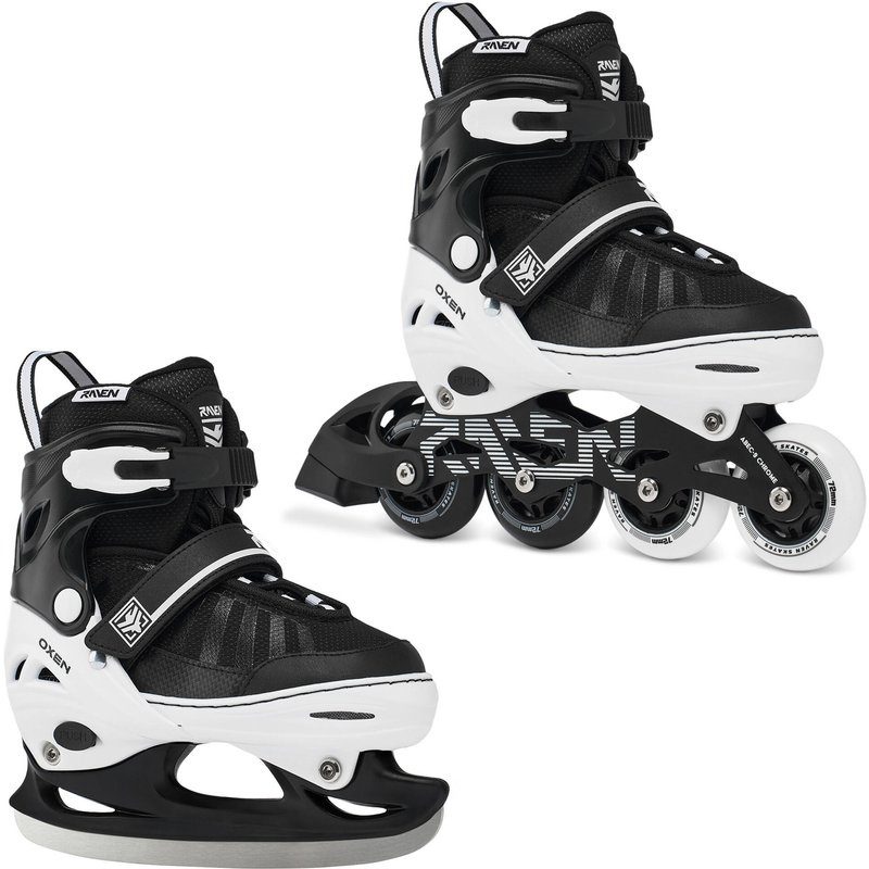 Verstellbare Rollschuhe Schlittschuhe Eishockey 2in1 Oxen
