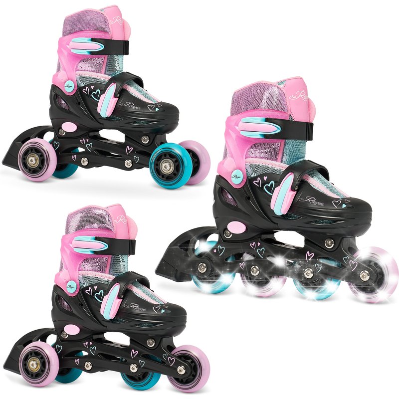 Verstellbare Rollschuhe 3in1 Loret Leuchtende LED-Räder