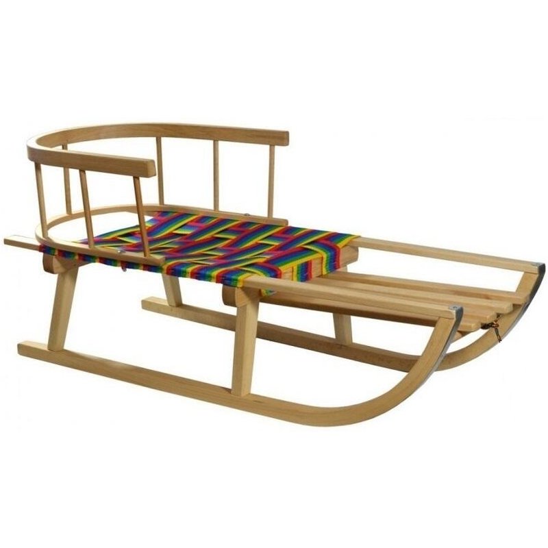 Holzschlitten MASTER 90 cm mit Kabine