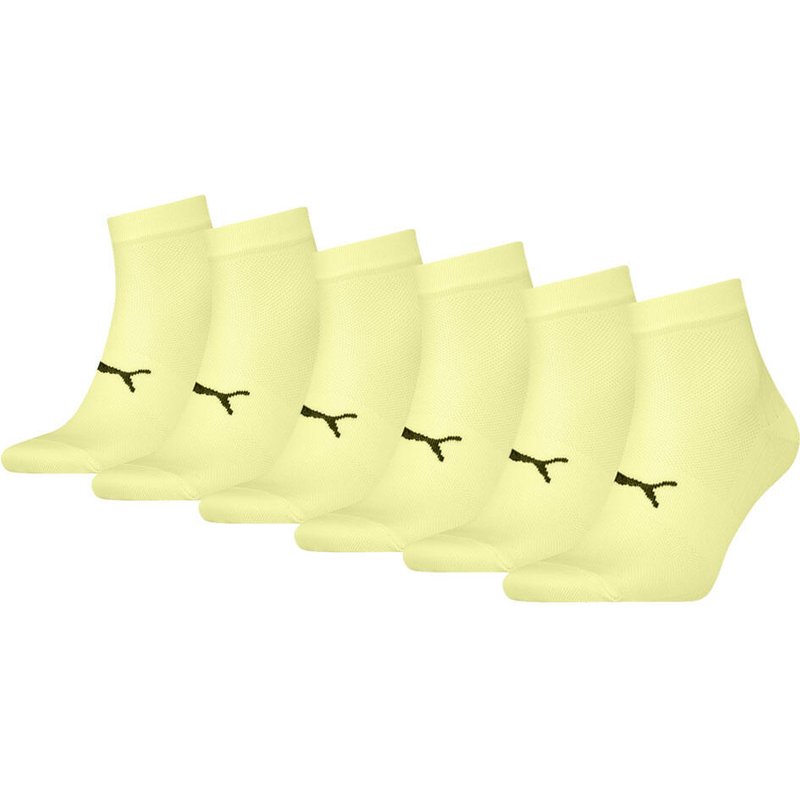 PUMA Sport leichte Unisex-Quarter-Socken 6er-Pack Gelb