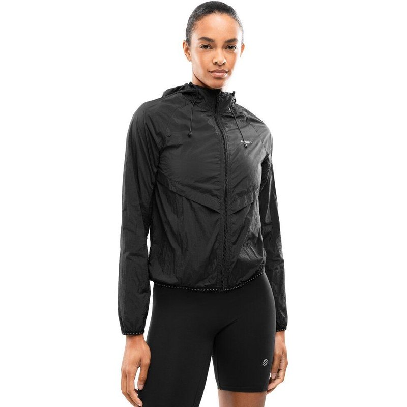 Women Fitness 's windbreaker running jacket Alia Black Black