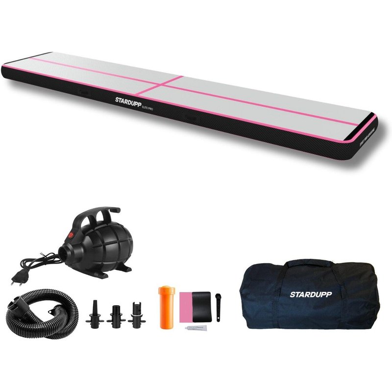Stardupp Elite Pro AirTrack 5m 20cm – Inklusive Elektrischer Pumpe & Tragetasche
