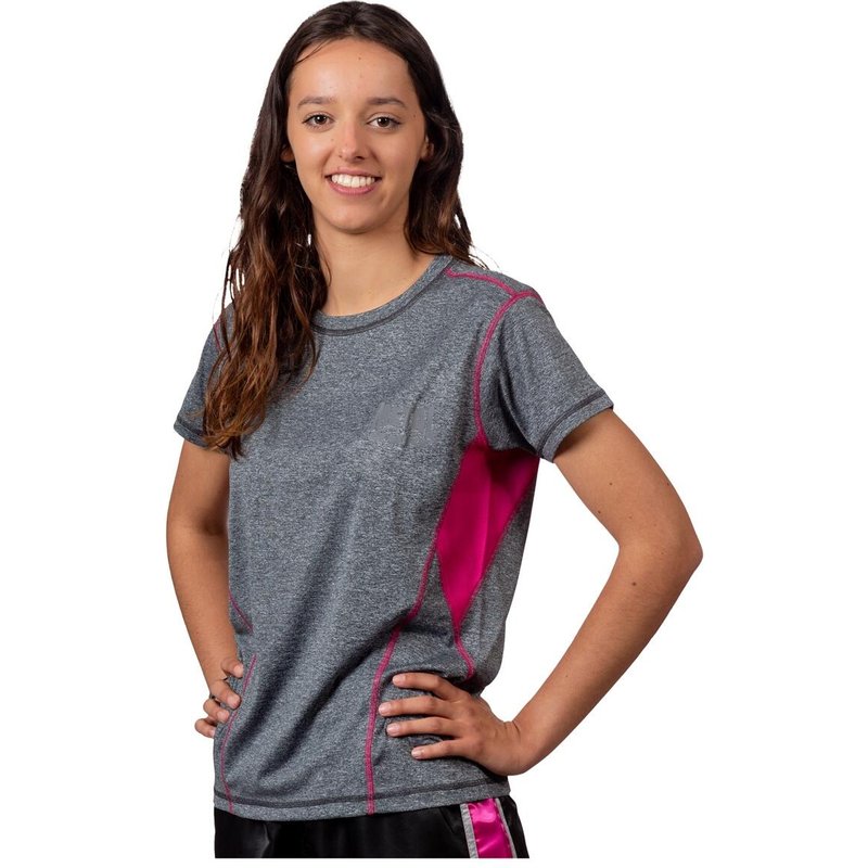 Tee Shirt Femme Technic Gris/Fuschia Tl