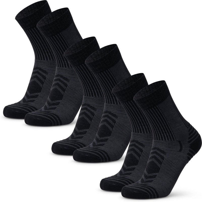 Wandersocken 3er Pack Leicht Merinowolle Atmungsaktiv Warm