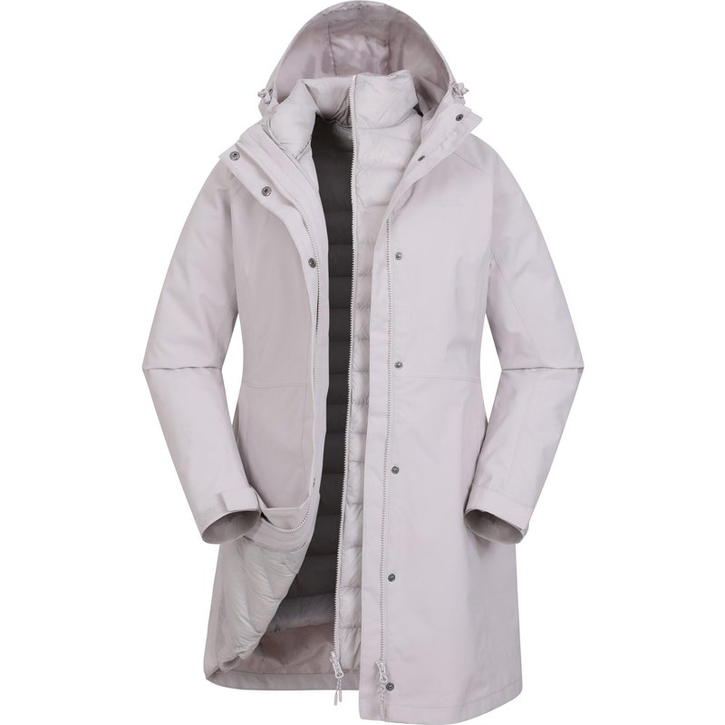 Damen Wandern 3-in-1-Jacke Lang Wasserdicht Winddicht Kapuze - Alaskan