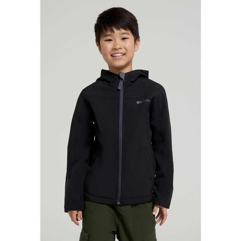 Kinder Wandern Softshelljacke Wasserabweisend Winddicht Kapuze - Exodus