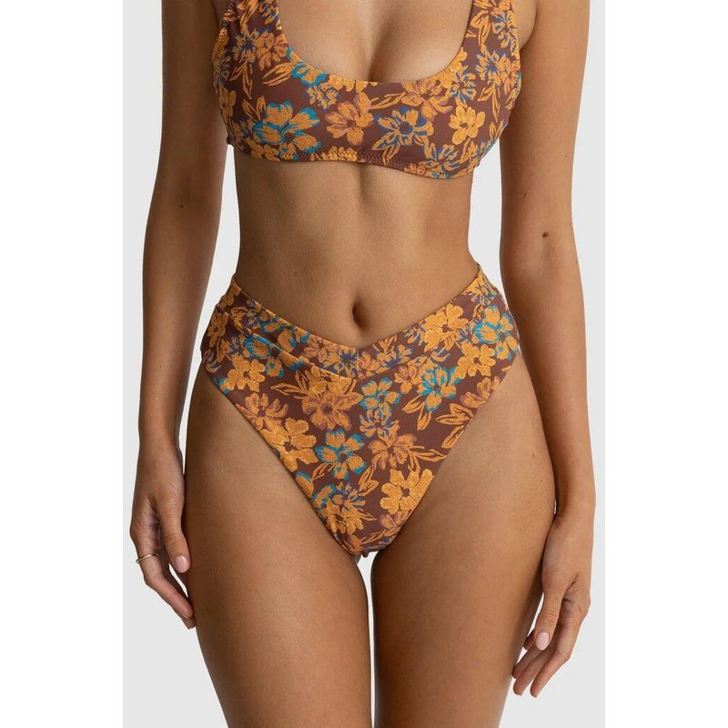 Oasis Floral Deep - Damen Bikinihose