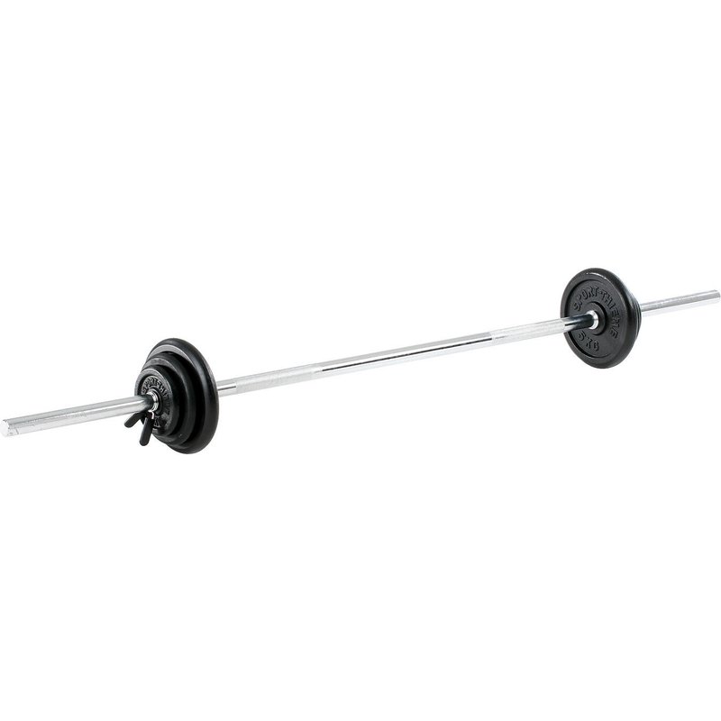 Langhantel-Set 50 kg oder 75 kg Gusseisen 75 kg Gewichtheben Unisex Schwarz