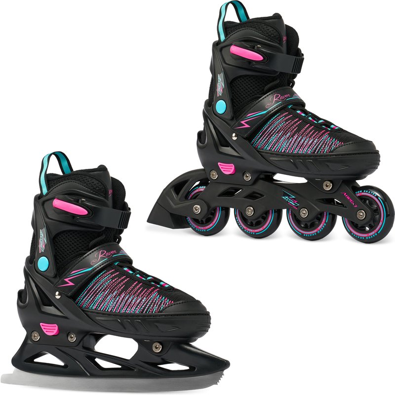 Verstellbare Rollschuhe Schlittschuhe 2in1 Allure