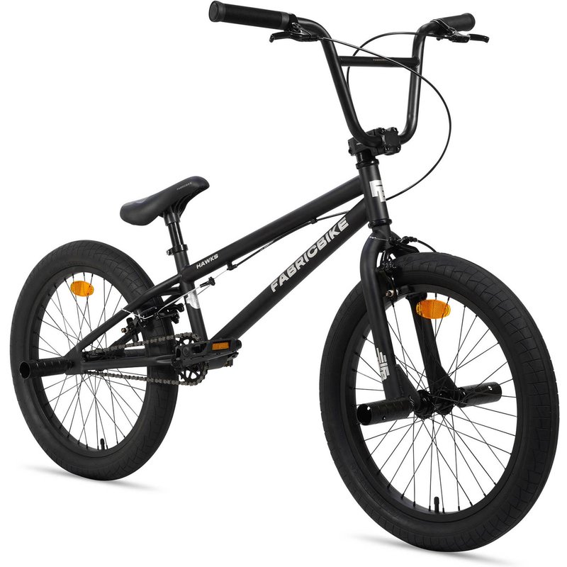 Fabricbike Hawks BMX 20", leicht, Freestyle, 360° Rotor, 9–15 Jahre, Matte black