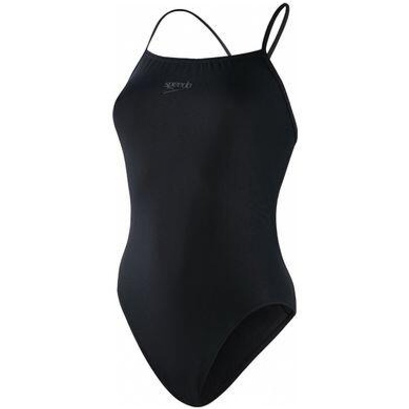 Speedo Eco+ Thinstrap 1-teiliger Badeanzug für Damen Schwarz