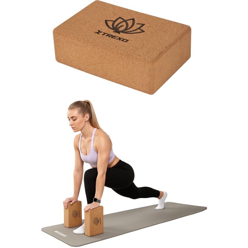 XTREXO Kork-Yogawürfel TXO-B4Z077-NC