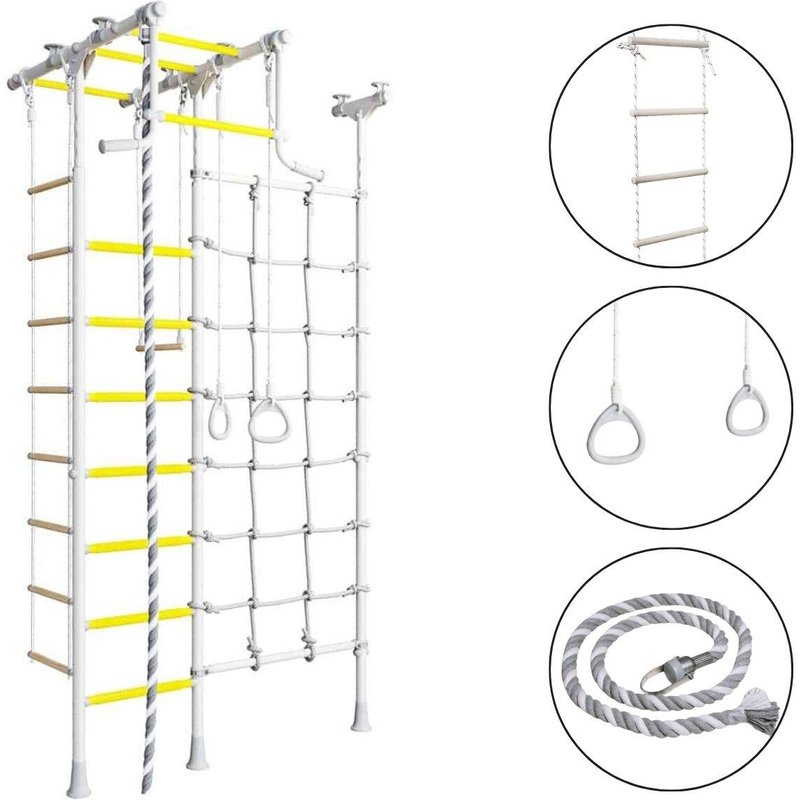 Kinder Gymnastik Sprossenwand Indoor Klettergerüst Kletternetz Merkury 2