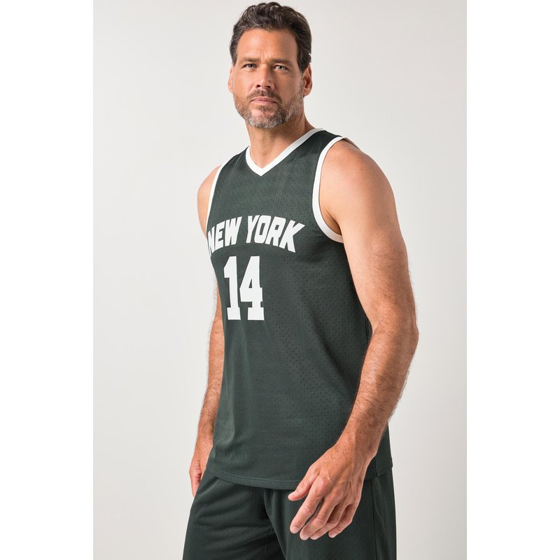 Herren Mesh-Tanktop Fitness Brustprint QuickDry