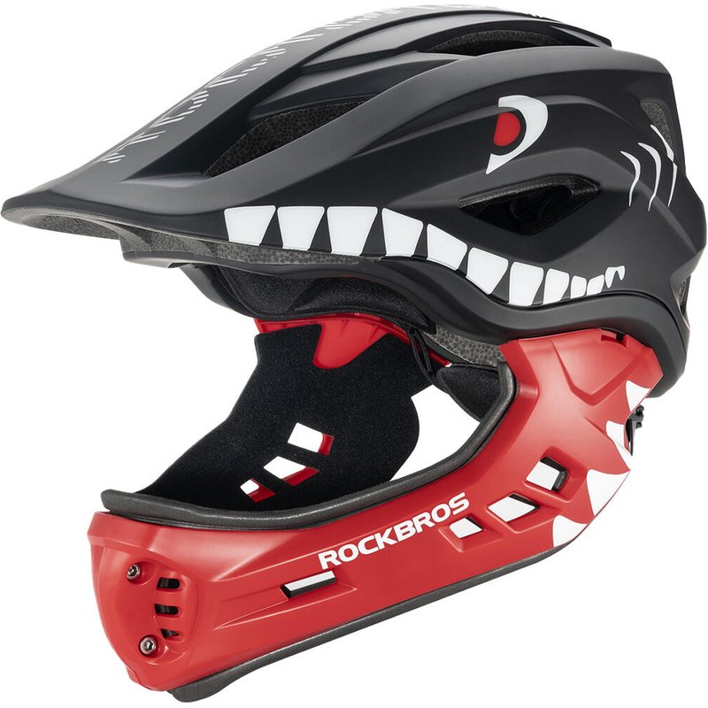 Kinderfahrradhelm Fullface mit abnehmbarem Kinnschutz Rockbros