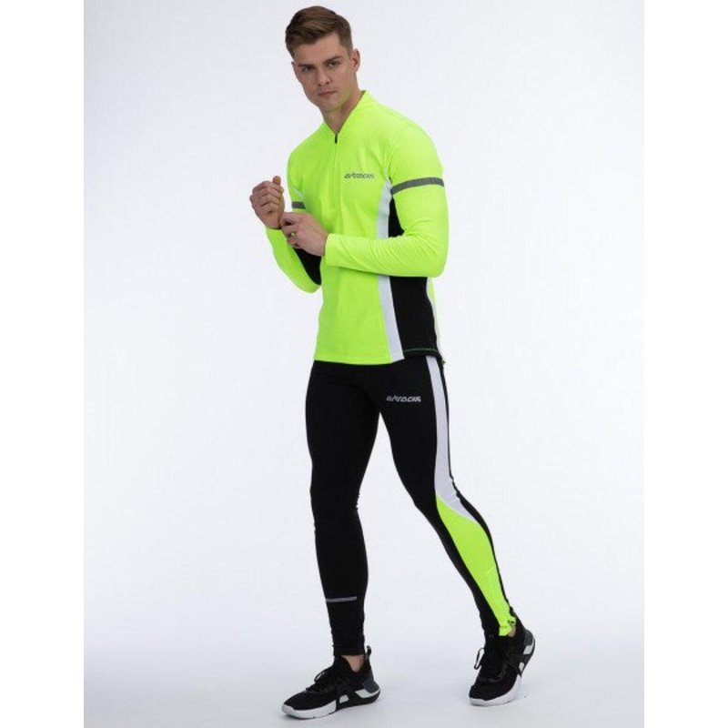 Herren Winter Fleece Thermallaufset (2-tlg.) Laufshirt Langarm + Laufhose Lang