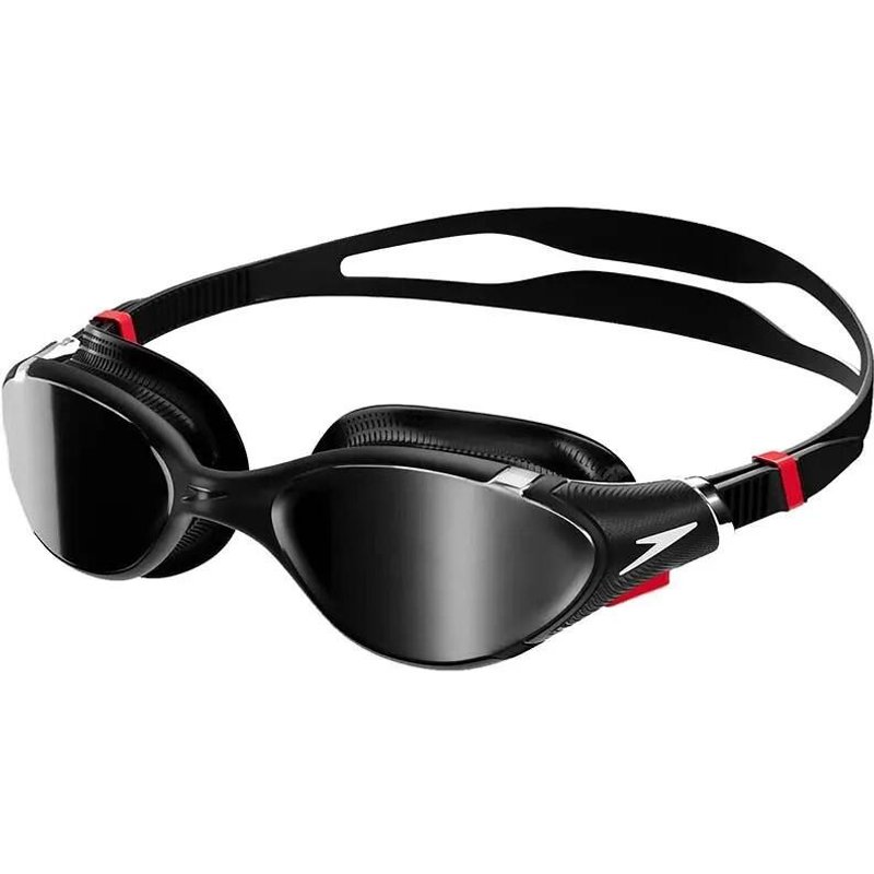 "Biofuse 2.0" Schwimmbrille Spiegel Damen und Herren Schwarz/Rot/Chrom