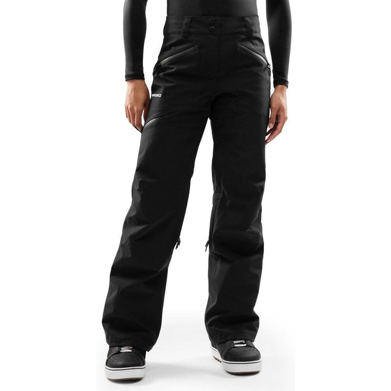 Women hardshell snowboard pants P5-W Aino Black Black