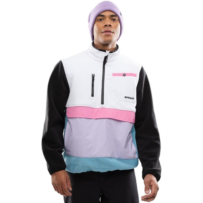 Men 's half-zip fleece pullover Vinicunca White White