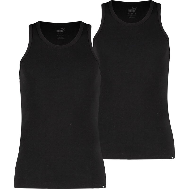 2 er Pack Puma Basic Tank Top Men Herren Unterhemd Rundhals