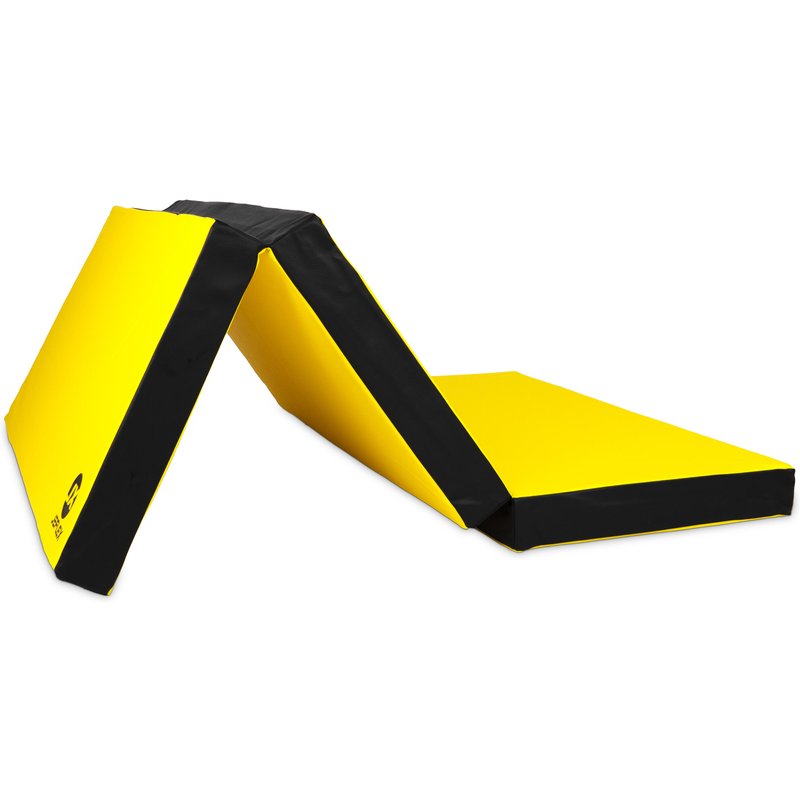 Weichbodenmatte - faltbar - 150 x 100 x 8 cm - gelb-schwarz