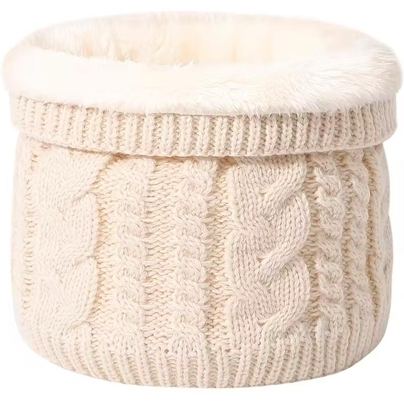Schlauchschal Loop mit Fleecefutter Superwarm Beige Schal Ski Wandern