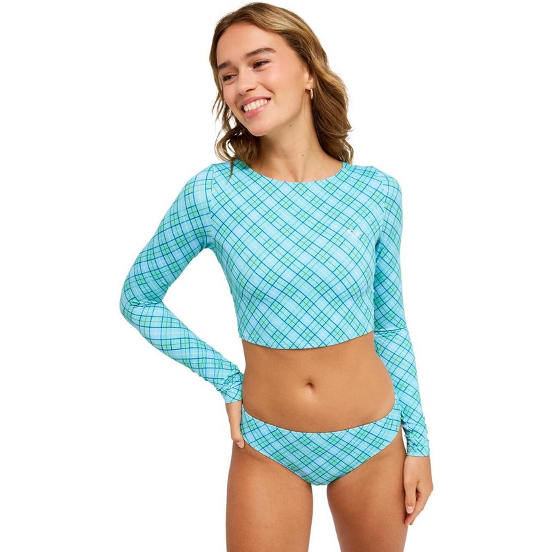 Langärmliger, kürzerer Rashguard THE BEACH BABE Grün Frauen