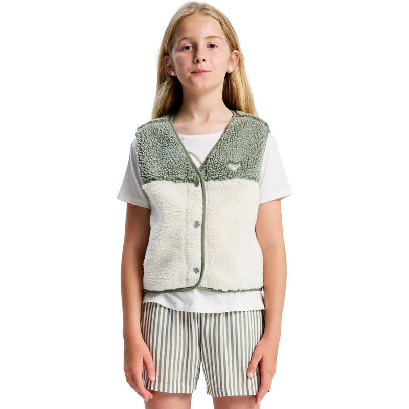 Sherpa-Weste ICONIC COLOR BLOCK Grün Mädchen 4-16