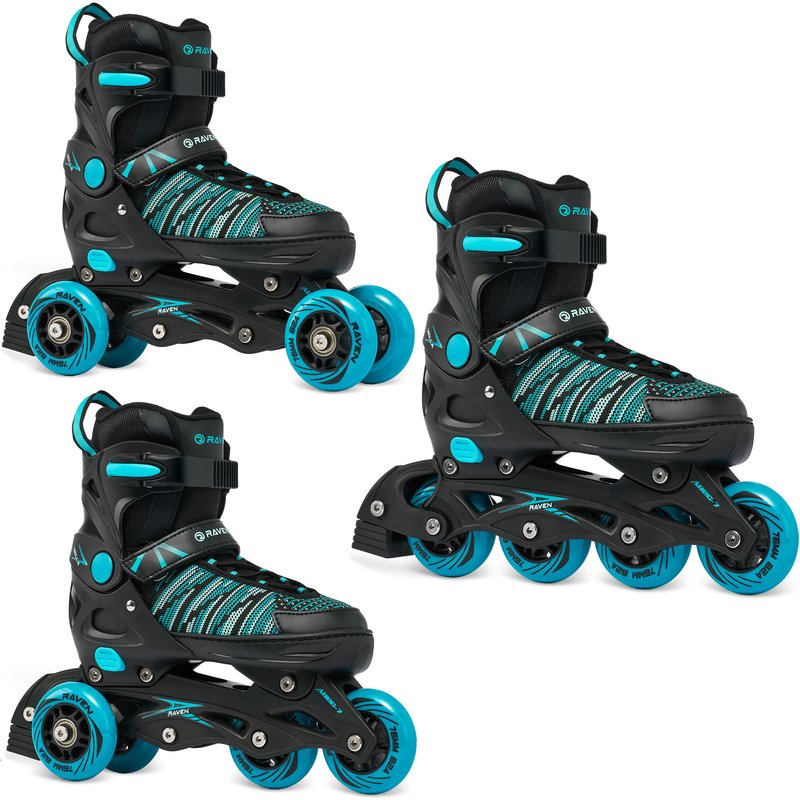 Rollschuhe 3in1 Verstellbare Vella Schwarz/Mint