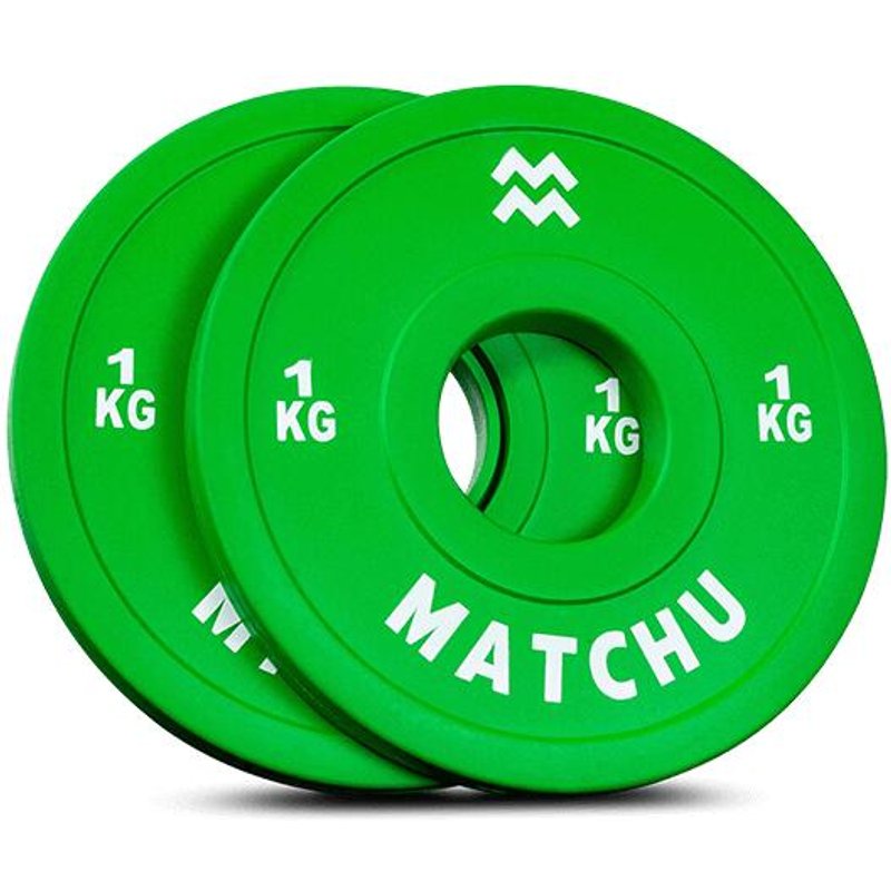 Mini Hantelscheiben 2er Set - 1 kg ø 50mm - Bumper Plates - Fractional Plates