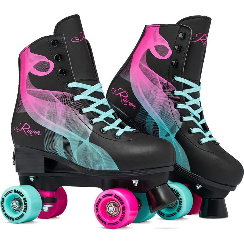 Klassische Retro Verstellbare Rollschuhe Serena Mint/Pink