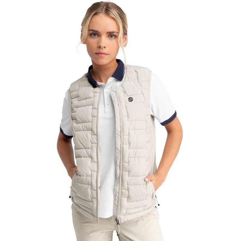 Women Golf 's insulated vest Royal-W Sand Beige