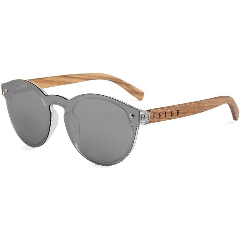 Sonnenbrille Feler 1502M-2 - SILVER Polarisiert aus Holz Unisex 52 mm