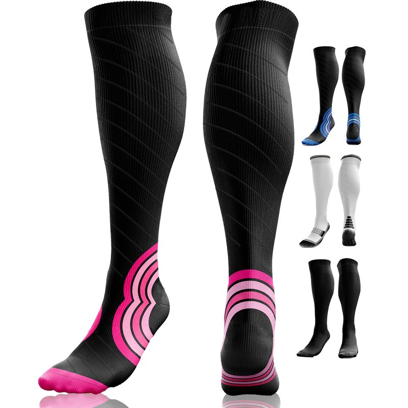Kompressionssocken Damen Herren für Sport, Laufen, Fliegen, Reisestrümpfe