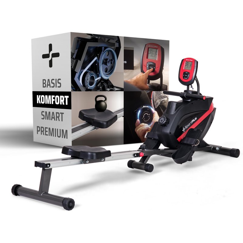 SportPlus Rudermaschine, klappbar, Magnetbremssystem, kugelgelagerter Sitz