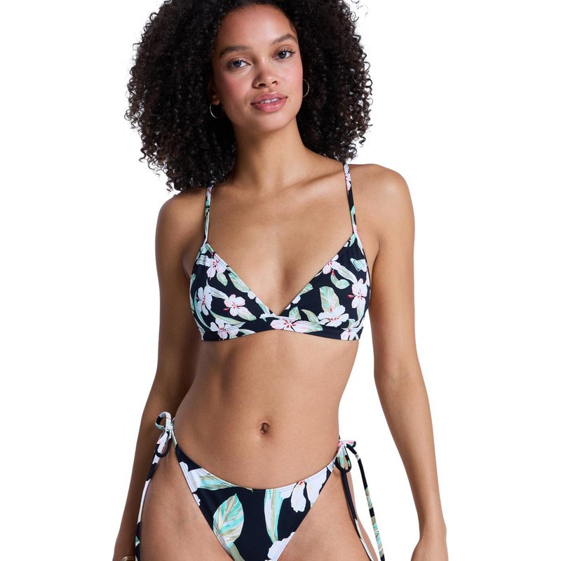 Triangle-Bikinioberteil PRINTED ESSENTIALS FIXED TRI Schwarz Frauen