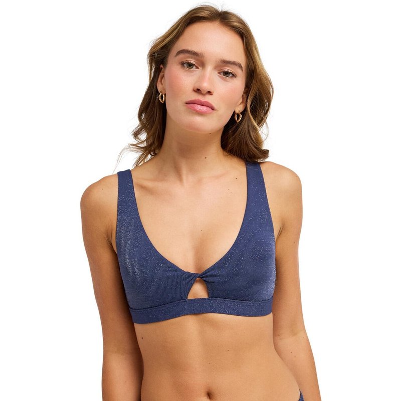 Bralette-Bikinioberteil ROXY SHINE ELONGATED BRA Blau Frauen