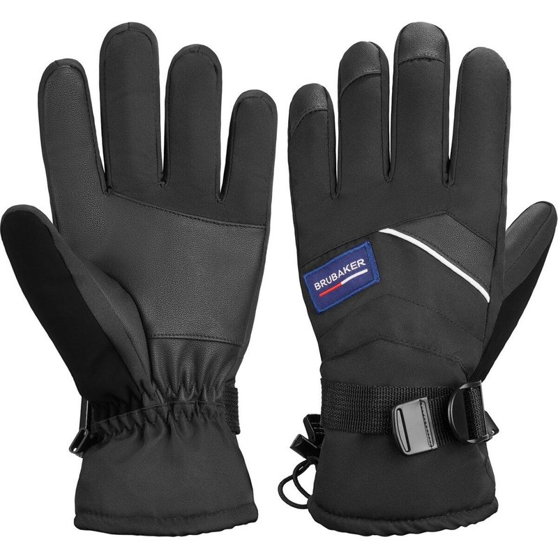 BRUBAKER Winterhandschuhe wasserdicht/winddicht - Ski/Snowboard - Größe L/XL