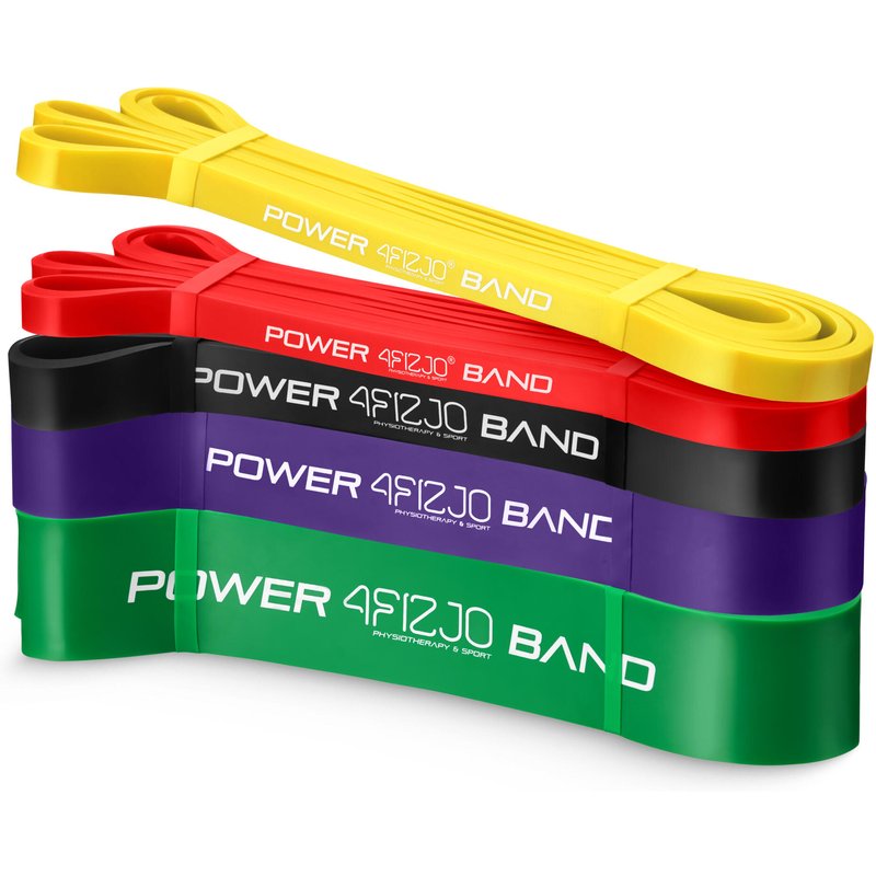 Widerstandsbänder 5er Set 4FIZJO Power Band Fitnessbänder für Training